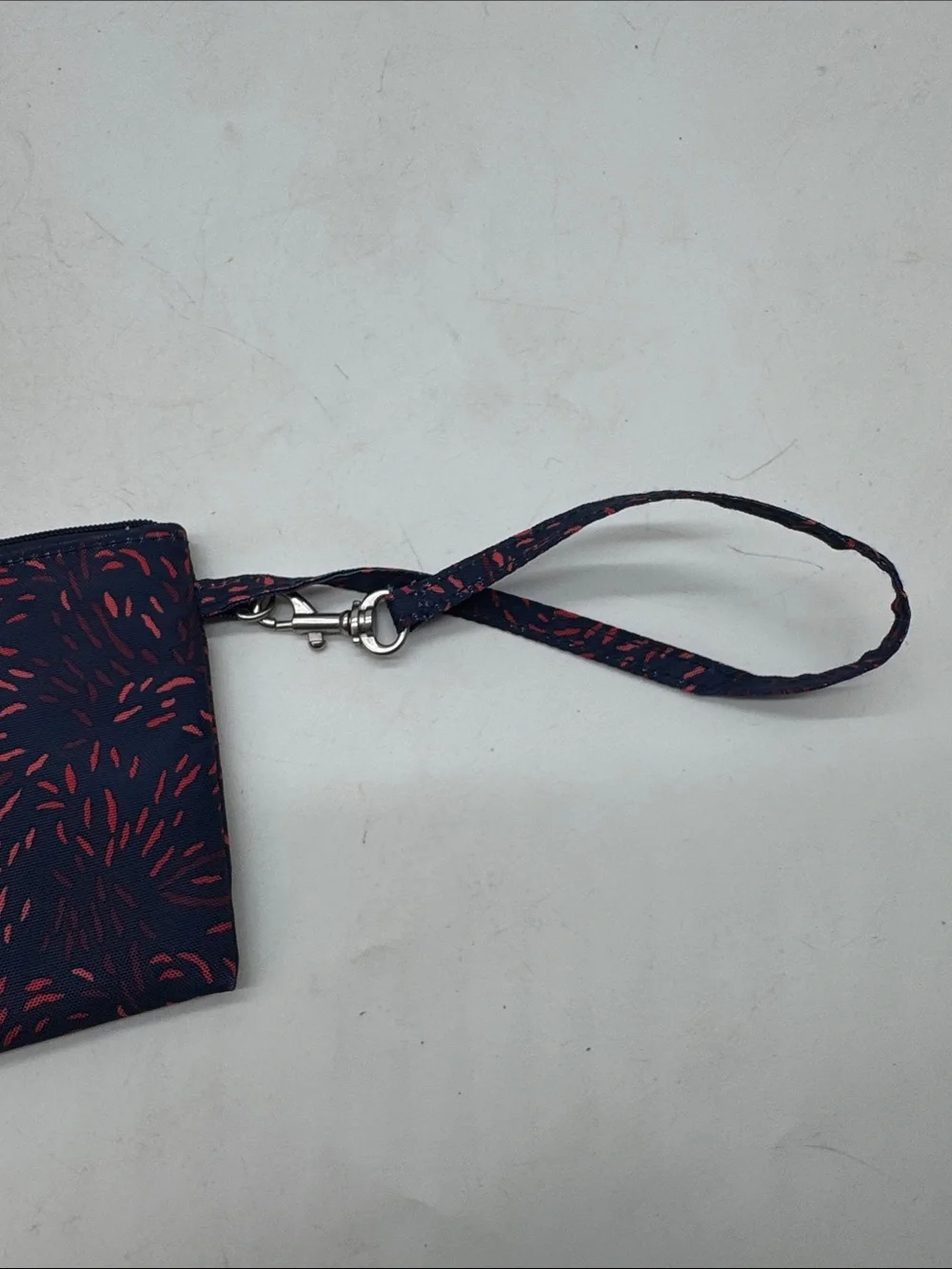 Baggallini Navy orange  Patterned Wristlet